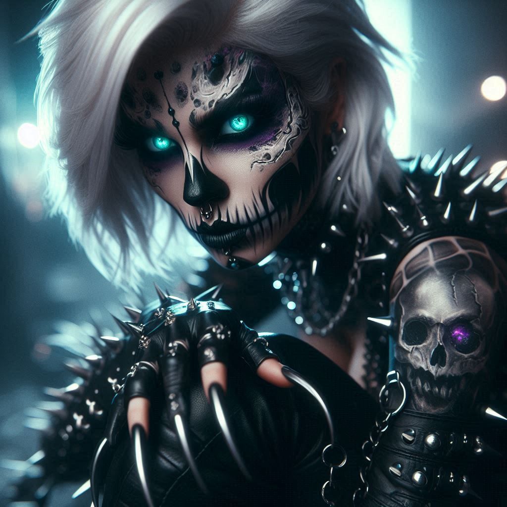 Gothic death skeleton never looked so spiky