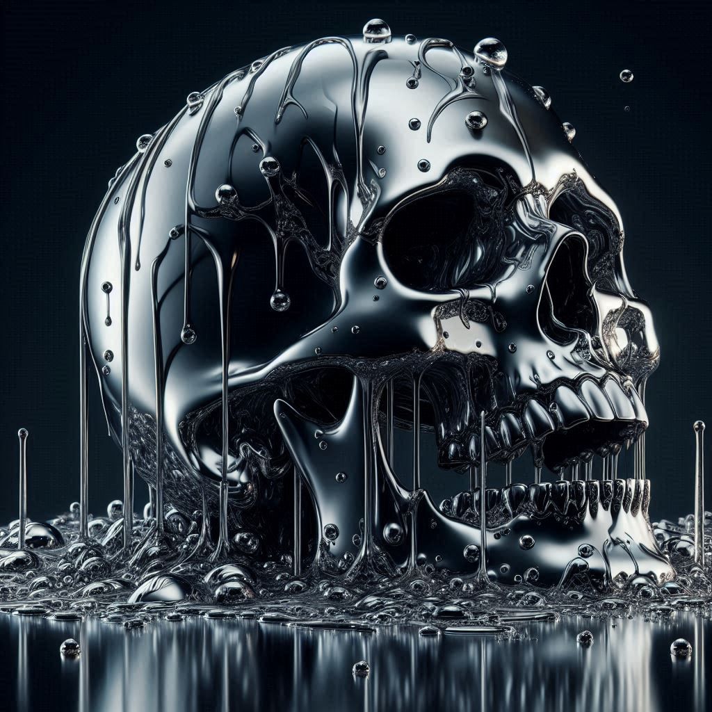 Liquid metal skull