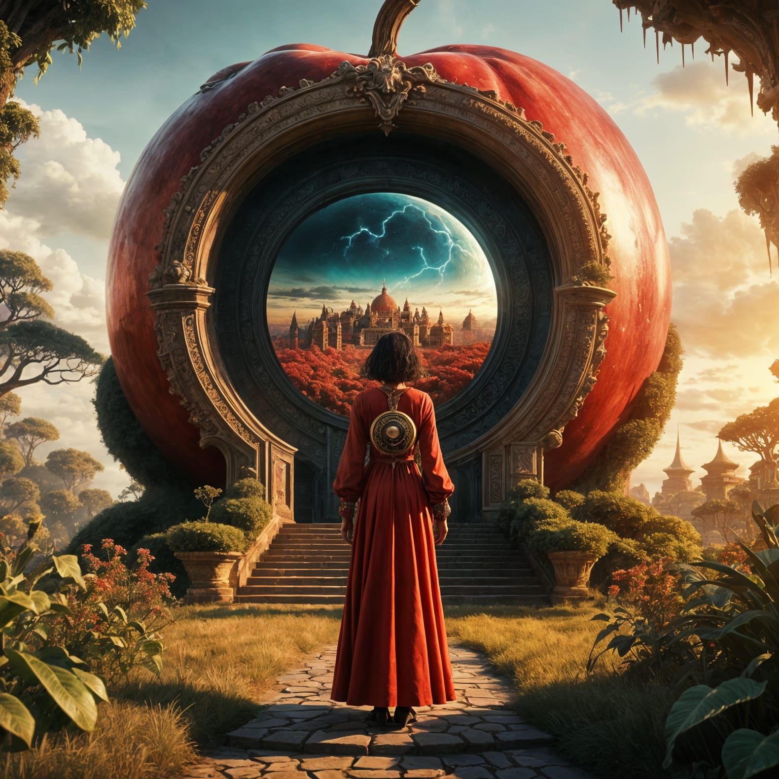 Epic Woman Discovers Hidden Portal in Paradise