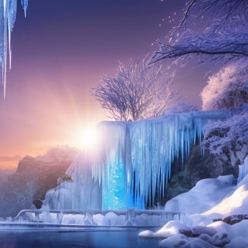 Elsa! The waterfall, you frozen it again!! ❄️❄️❄️ undefined