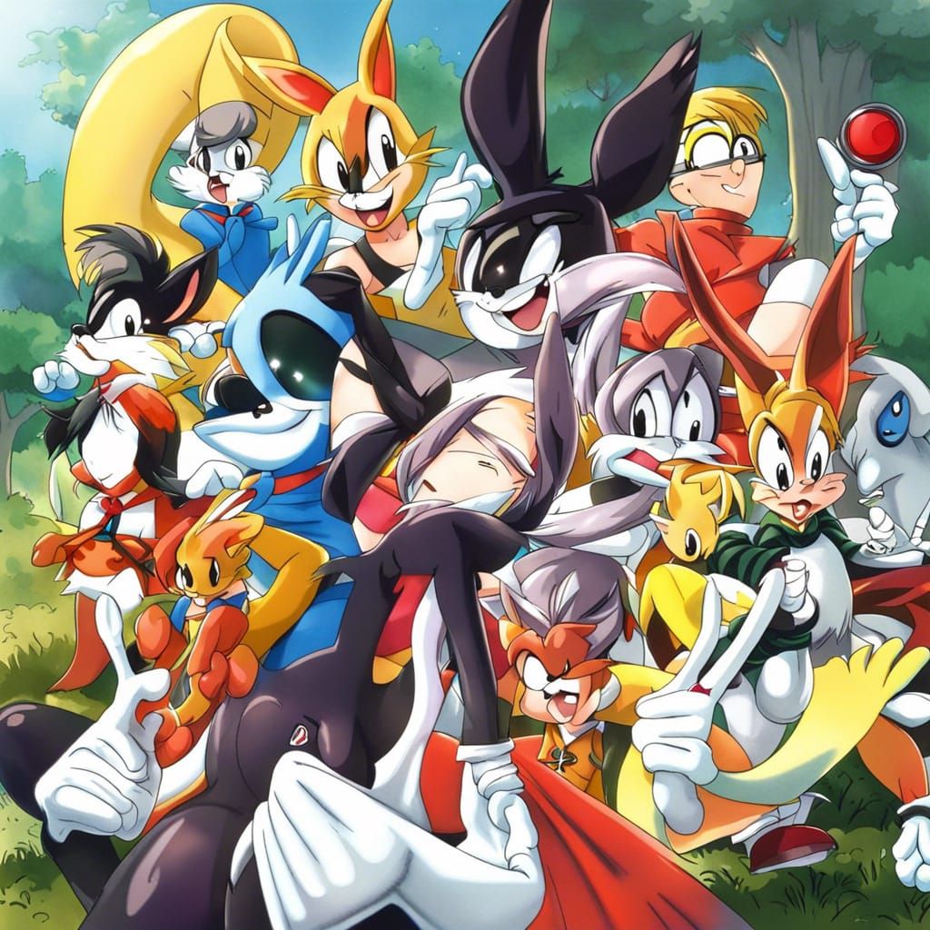 Looney Tunes cartoon by artist "anime", Anime Key Visual, Ja...