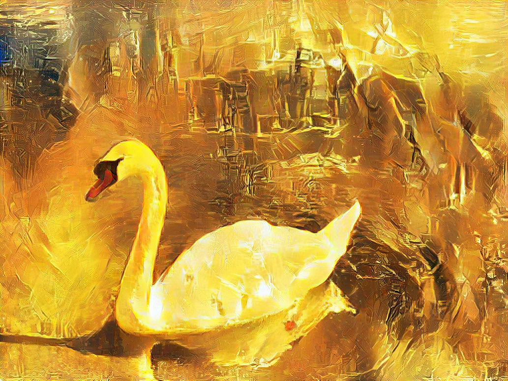 Golden Swan Ai Generated Artwork Nightcafe Creator