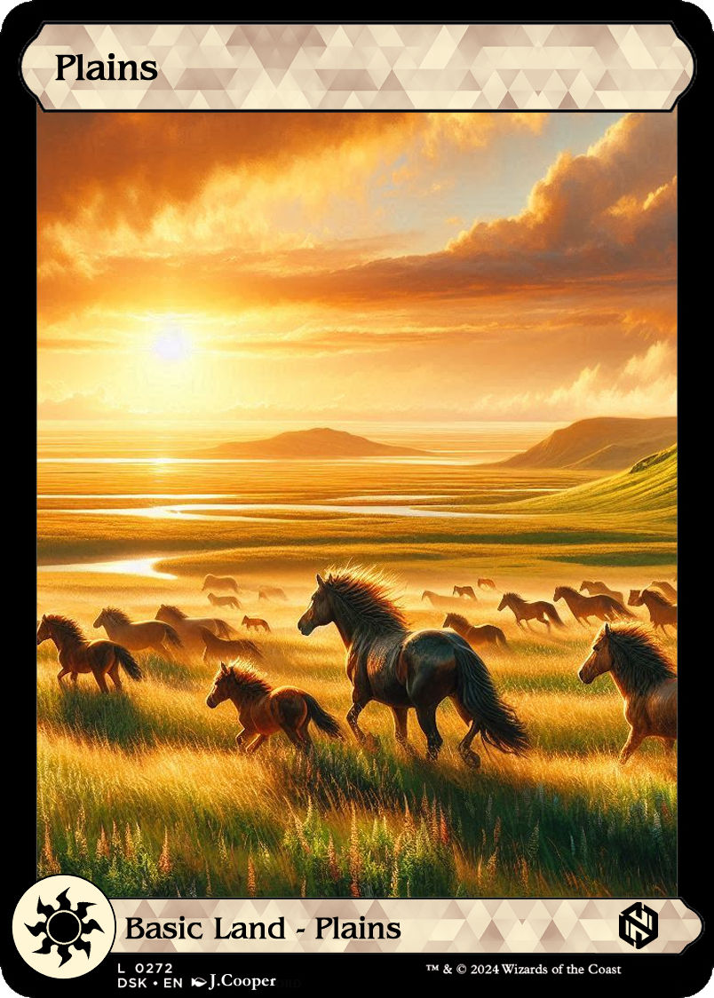 My own MTG set land cards - plains