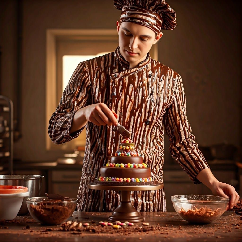 Young Pastry Chef Creates Whimsical Chocolate Masterpiece