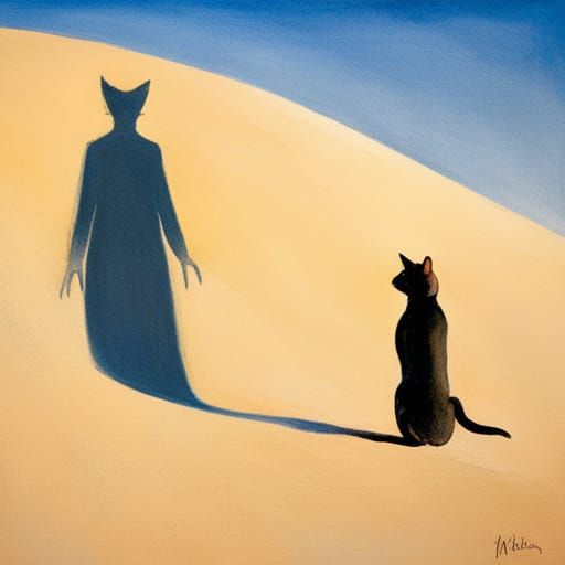 The Shadow of a cat is true  by @undefined