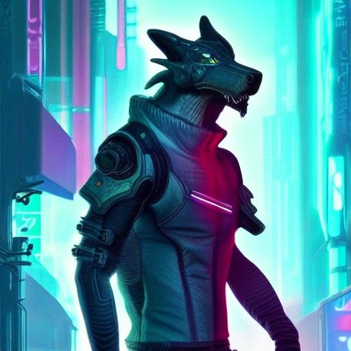 Dragon wolf fursona - AI Generated Artwork - NightCafe Creator