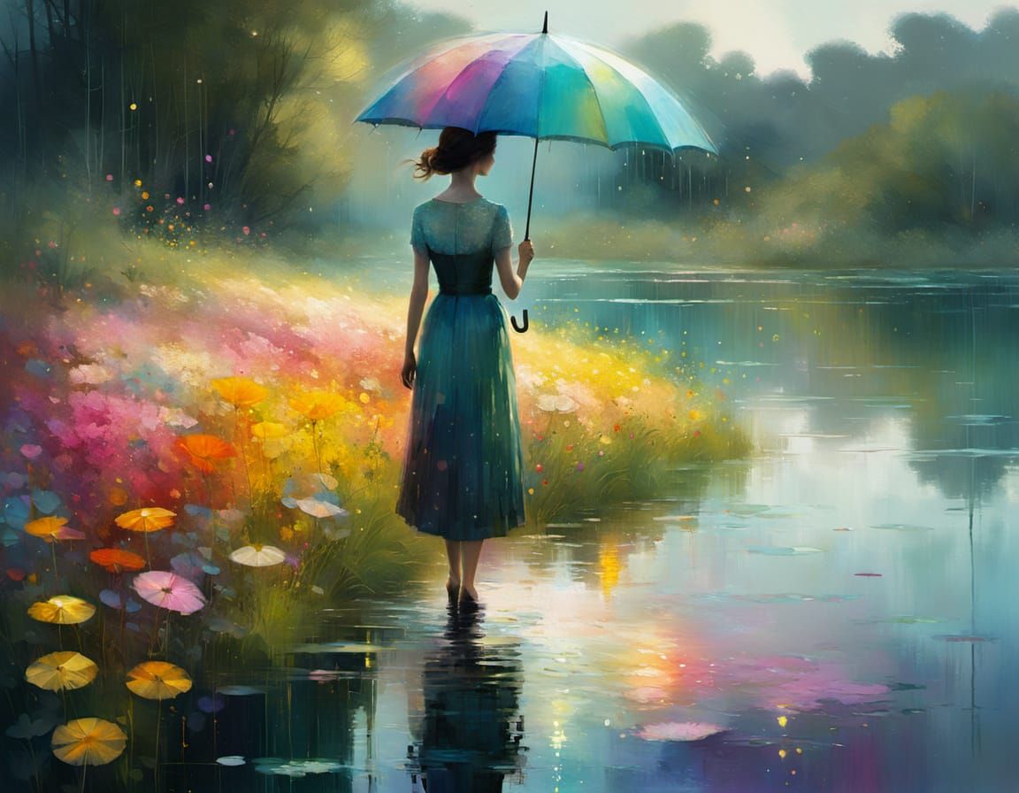 Walking in the Rain  by @Doomblob