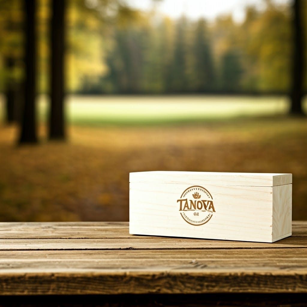 Vintage Tanova Cheese Box on Weathered Wooden Table