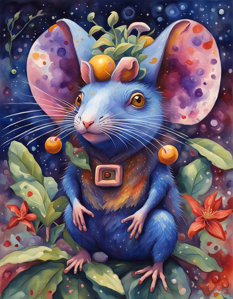 shrew with passion flower parts
