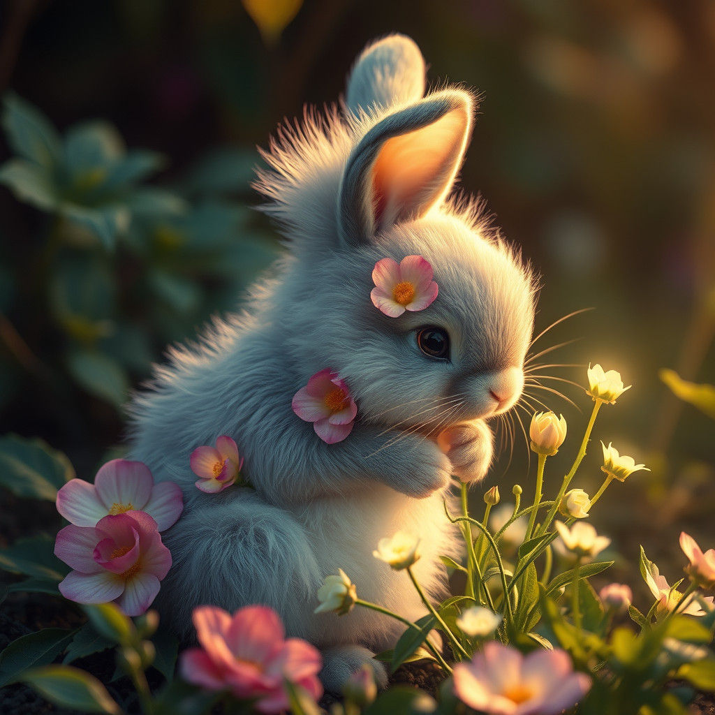 Cute Rabbit  by @BrightStarKitten