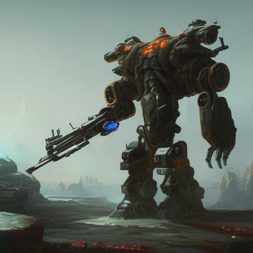 war mech - AI Generated Artwork - NightCafe Creator