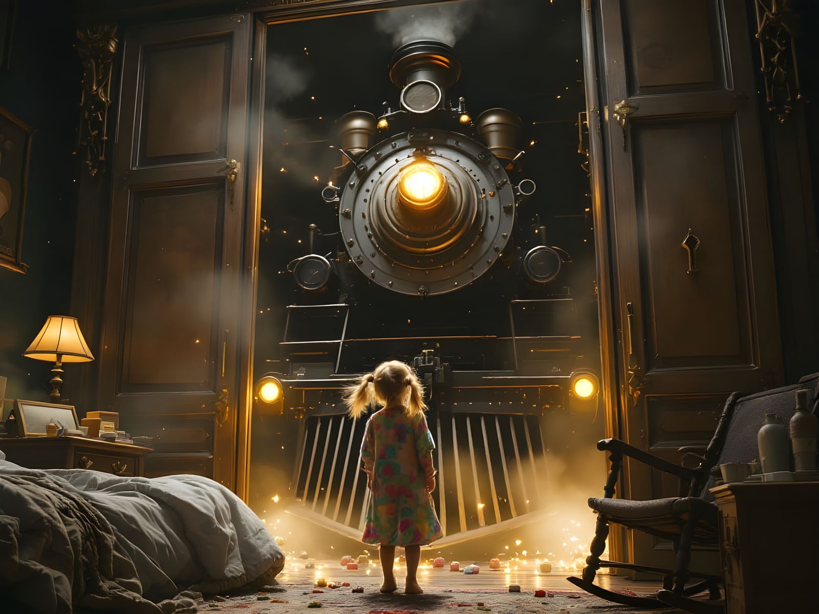 Susy Keeps Her Toy Train in Her Closet  by @Wytmore