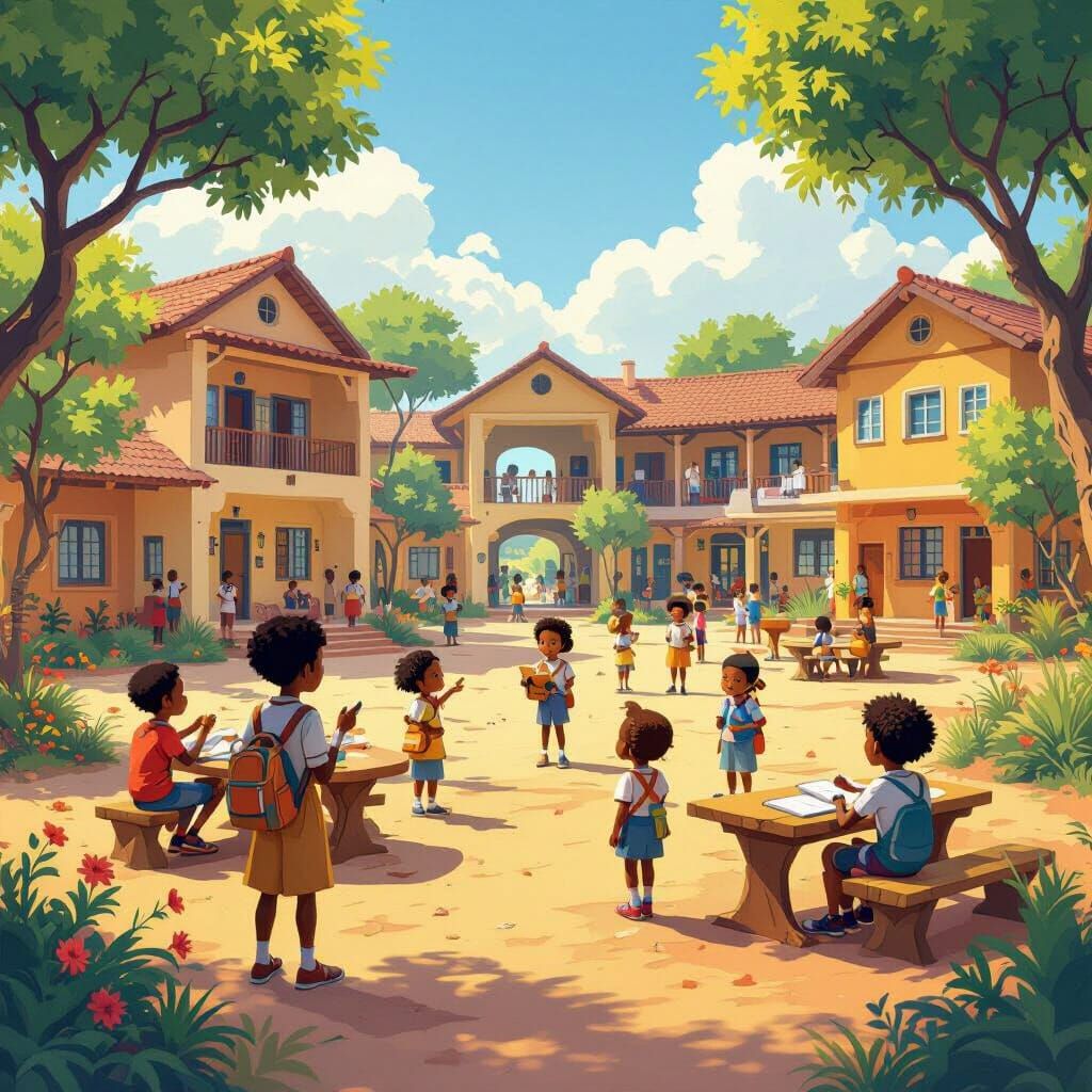 Kirikou présente son école, le complexe scolaire Prince Baudelaire 