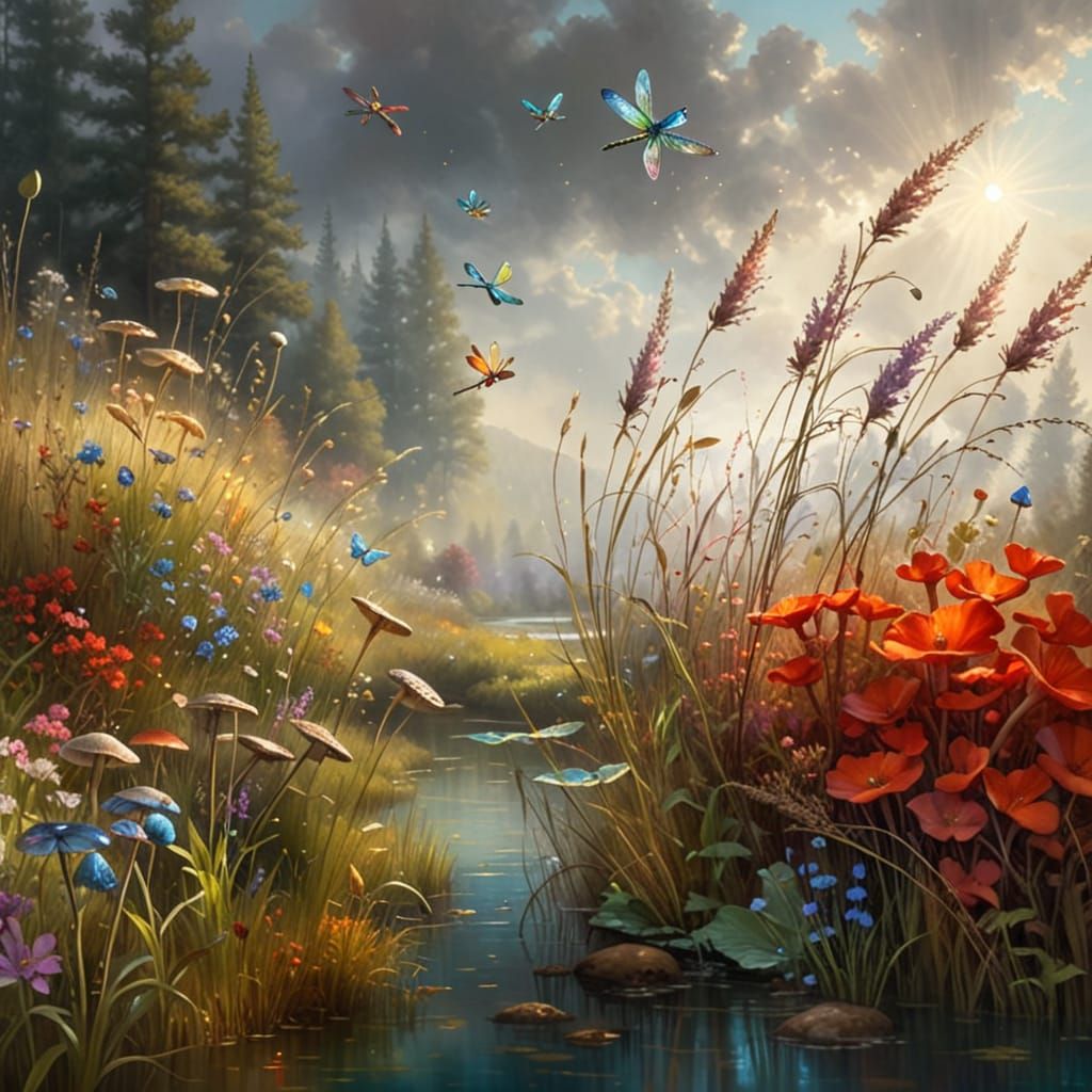 Impressionist River Meadow 🌸💧