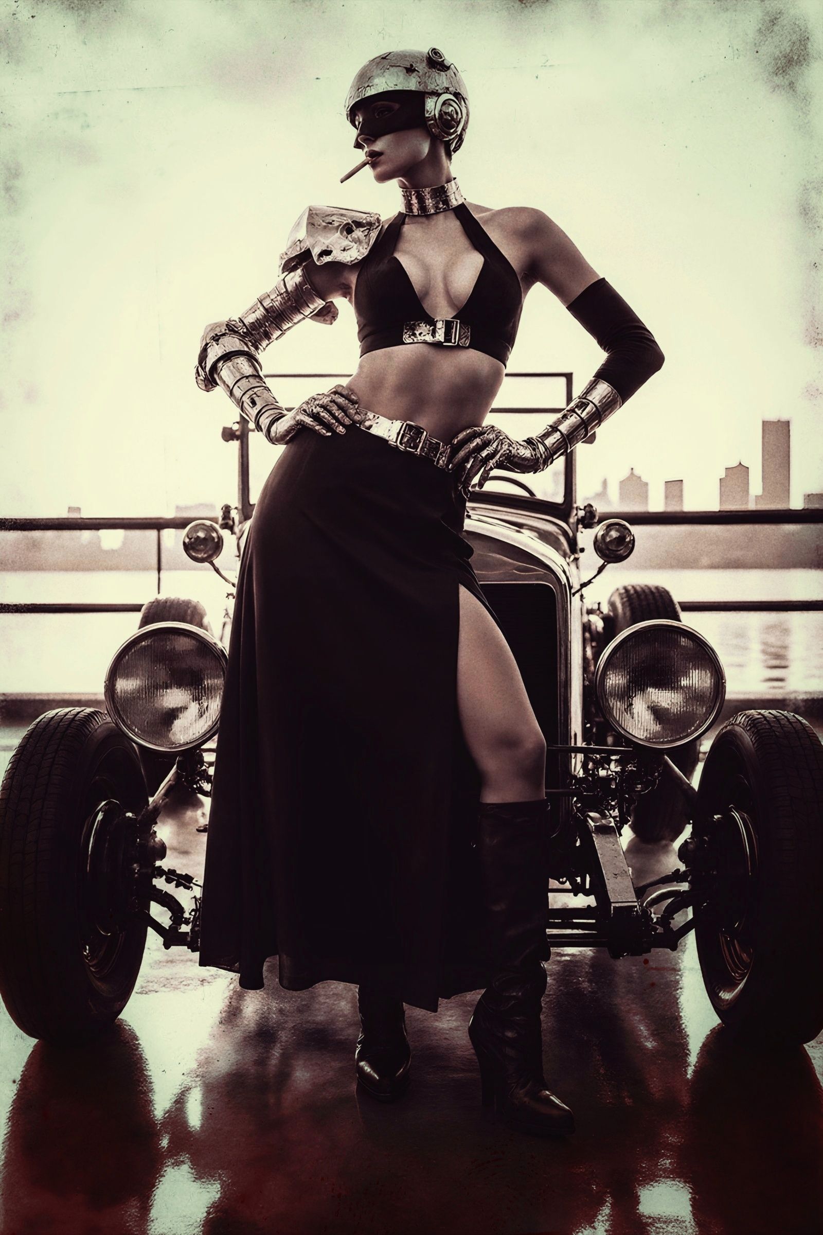 Golden era of modeling in dieselpunk utopia