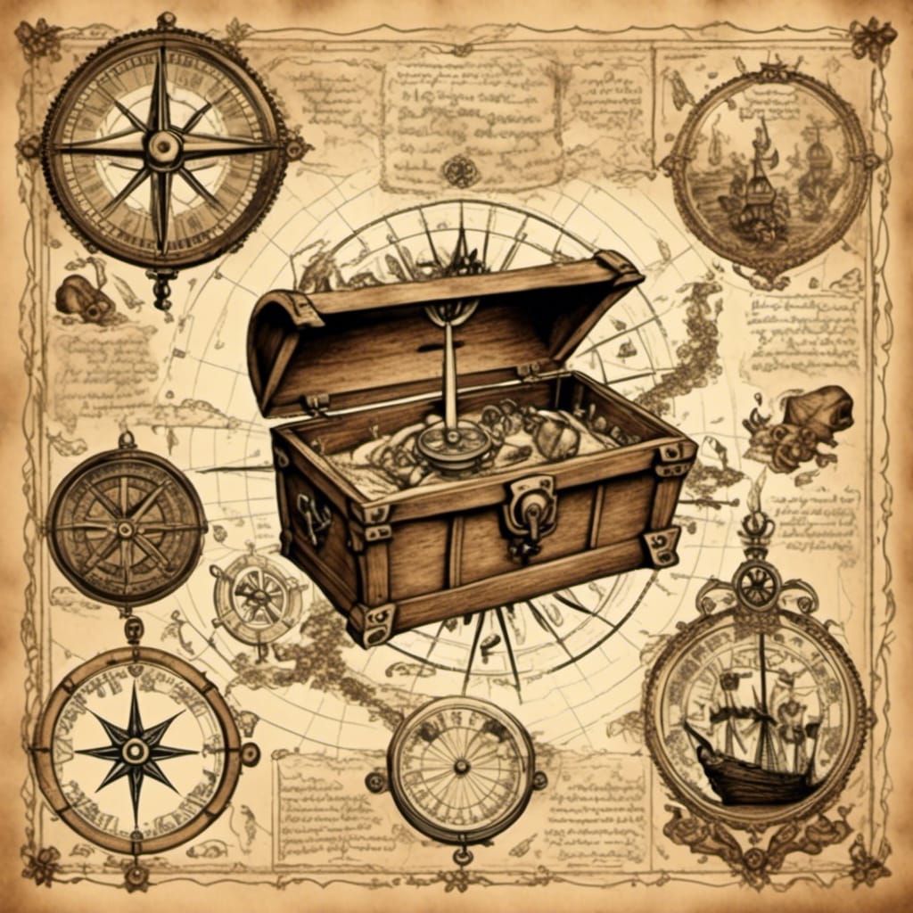 <lora:Nightmare Engine:1.0> Treasure Map 