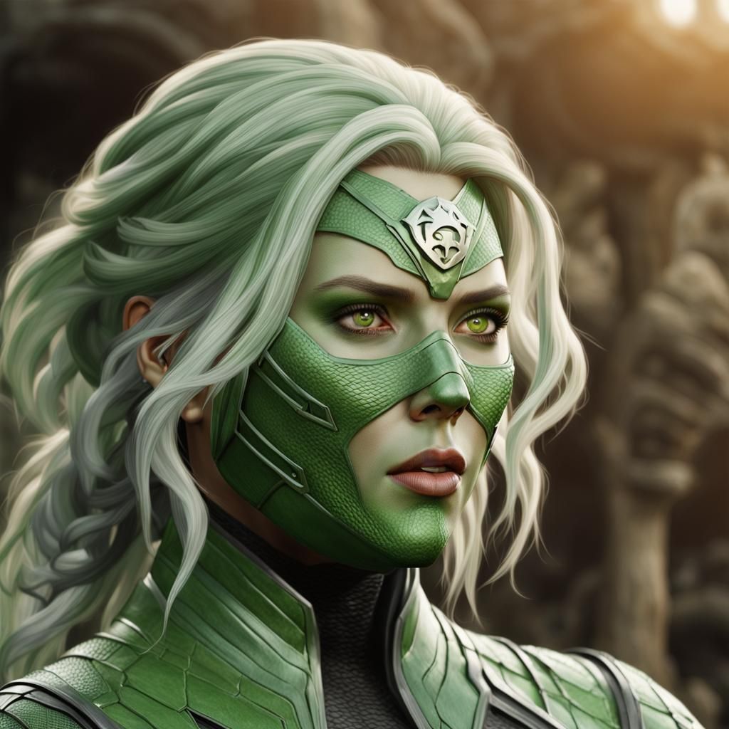 Scarlett Johansson as Khameleon from Mortal Kombat - AI Generated ...