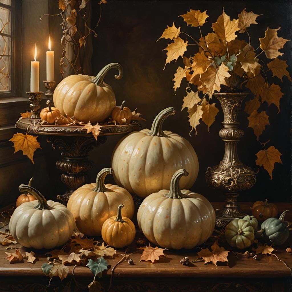 Ghostly White Gourds  by @JollyNewt