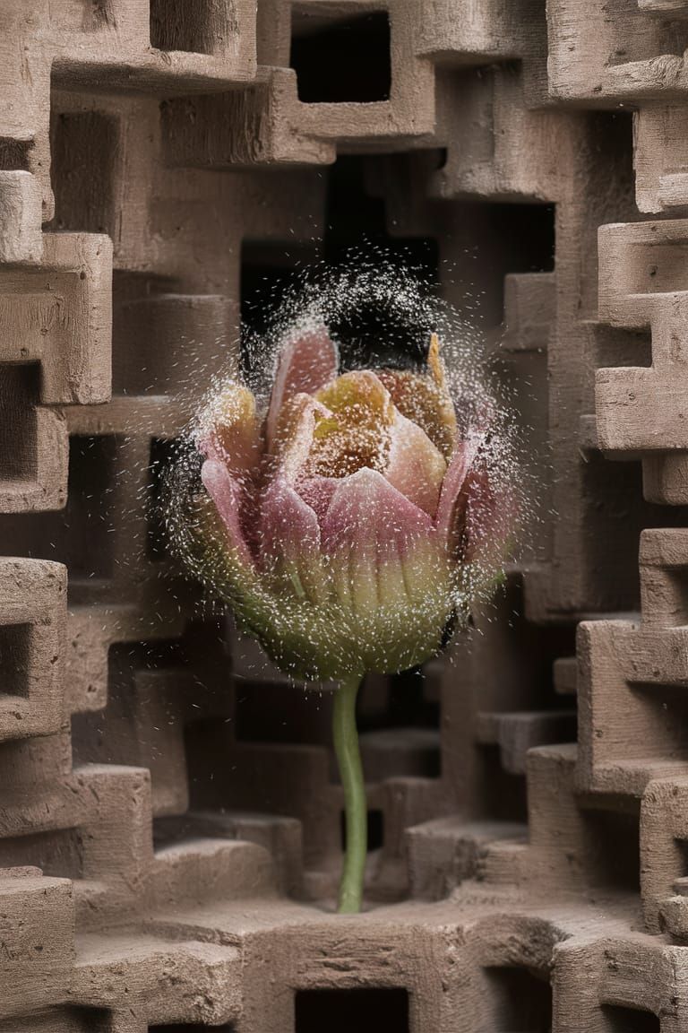 Dutch Pour Crannied Flower Wall