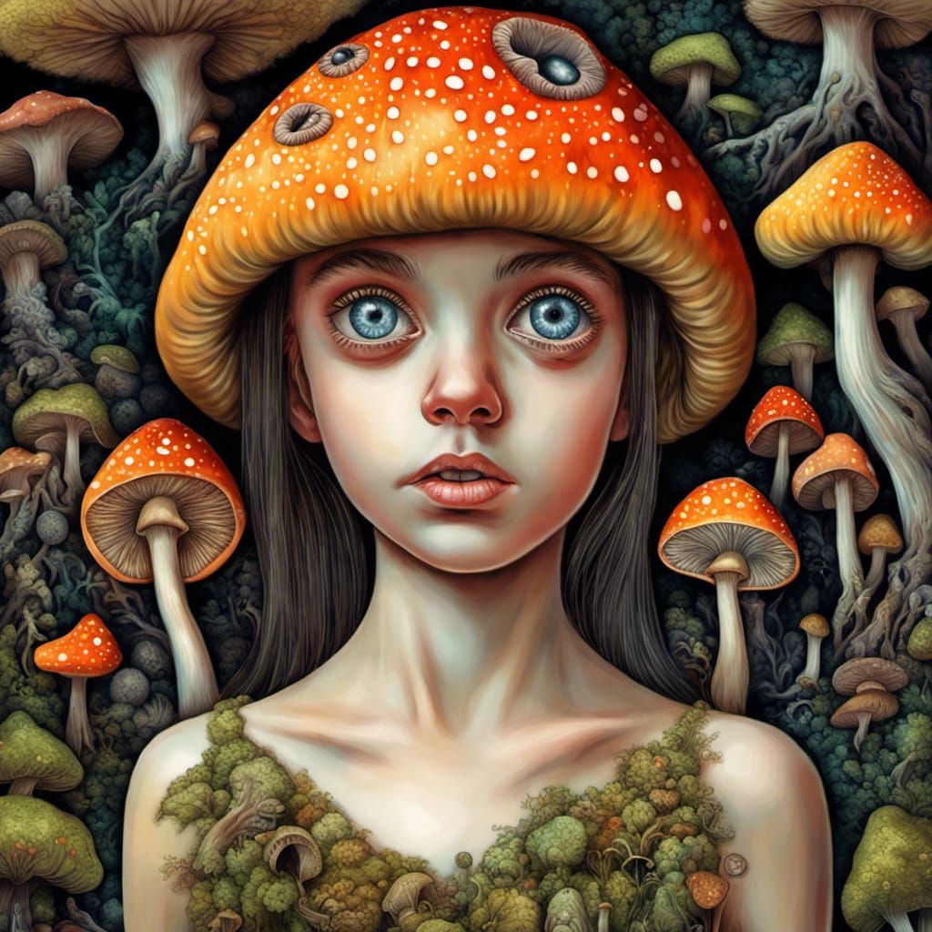 Fungi Girl 8869 - AI Generated Artwork - NightCafe Creator