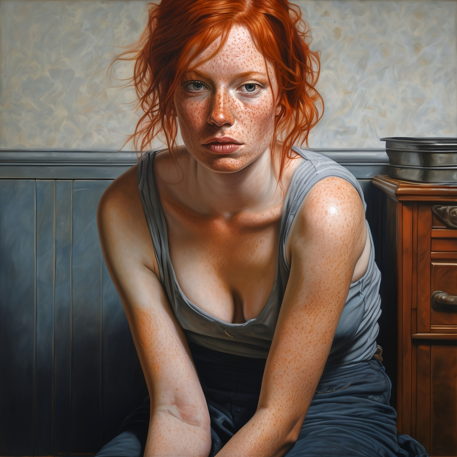 Woman with red hair