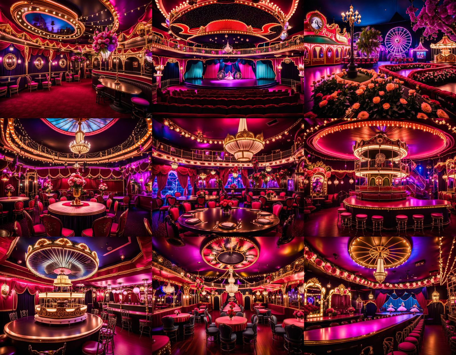 Super kitschy girly 19th century burlesque theater, inspired by the ...