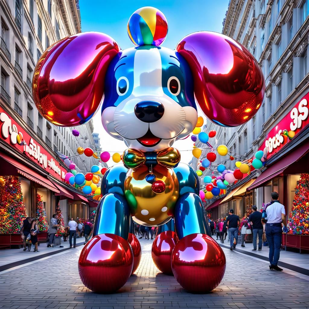 gigantic balloon dog  by @Bunny77