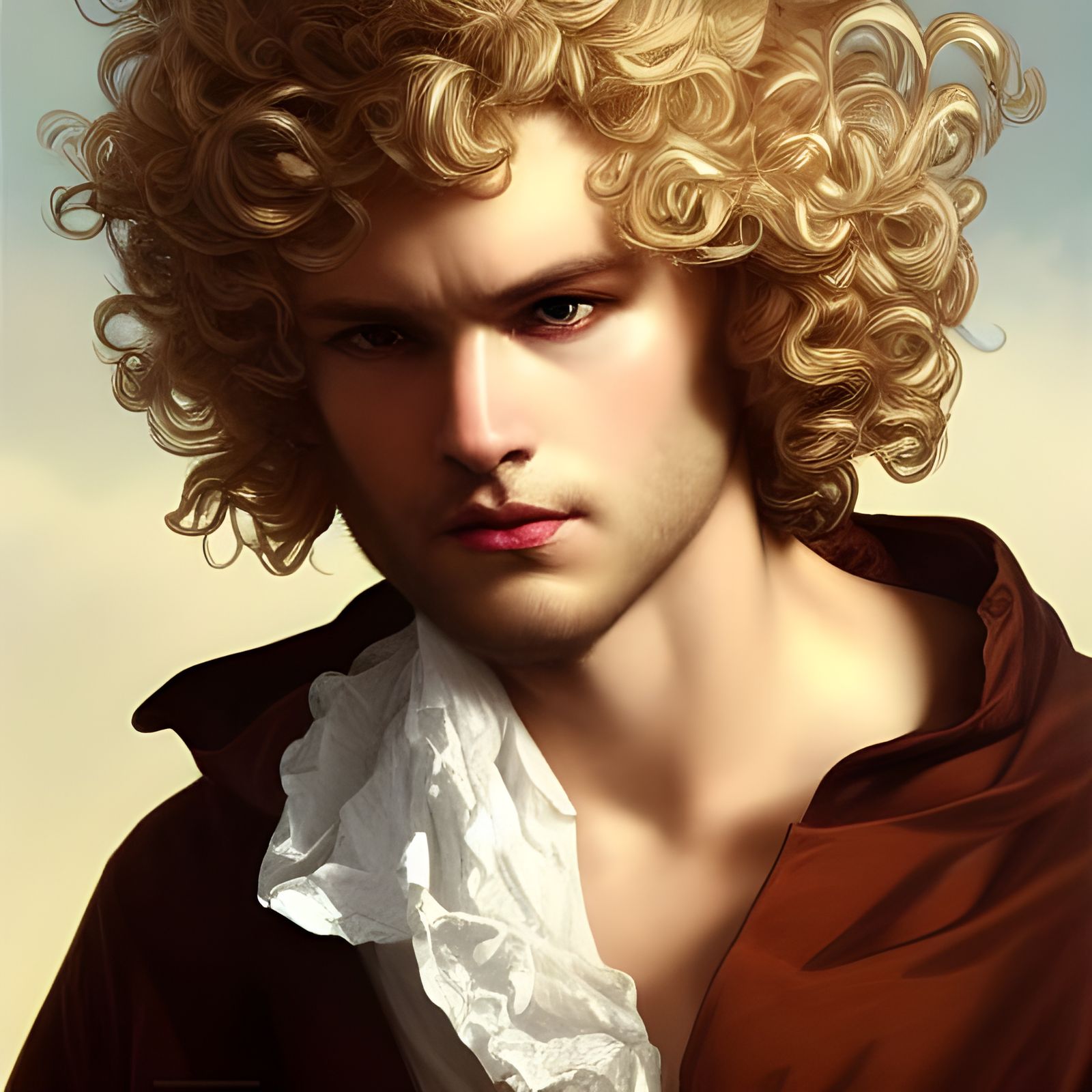Detailed Portrait of Lucifer in 18th Century Style