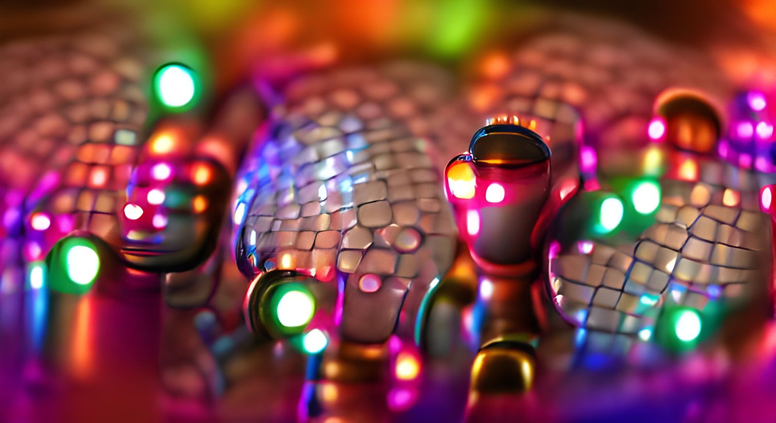 disco lights in insect skin