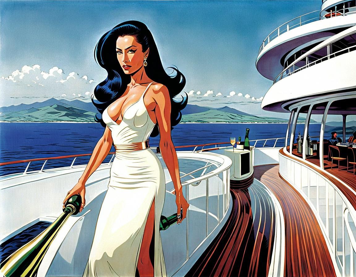 Spylocke cruising on a luxury Ferryboat