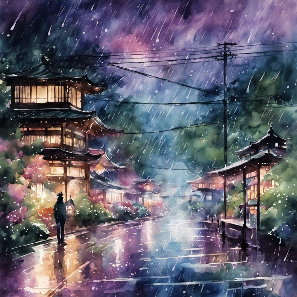 Rainy night in Tokyo