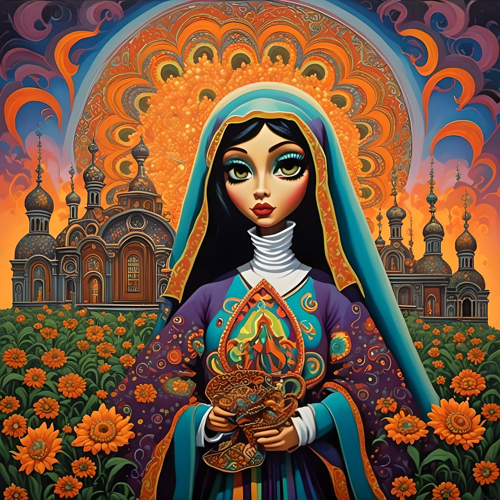 Funky 70s Nun Convent at Sunrise