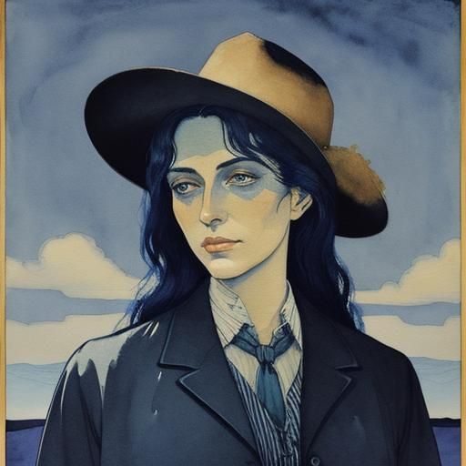 Even Cowgirls Get the Blues. Golden ratio, washed India ink ...