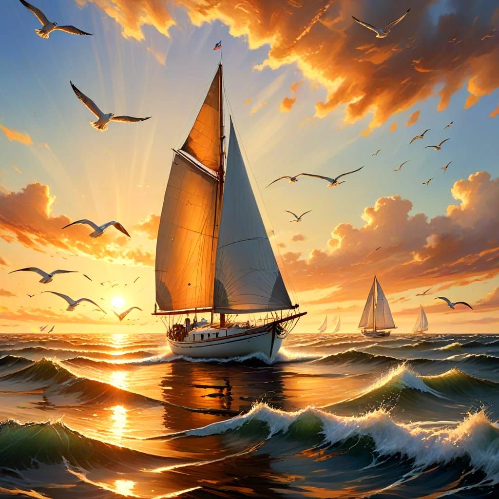 Sailboat  by @Artless