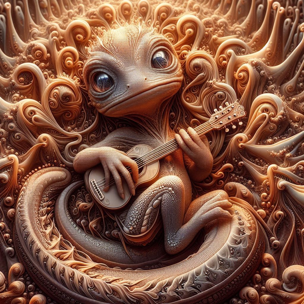 Little Lounging Ukelele Lizard!!!!