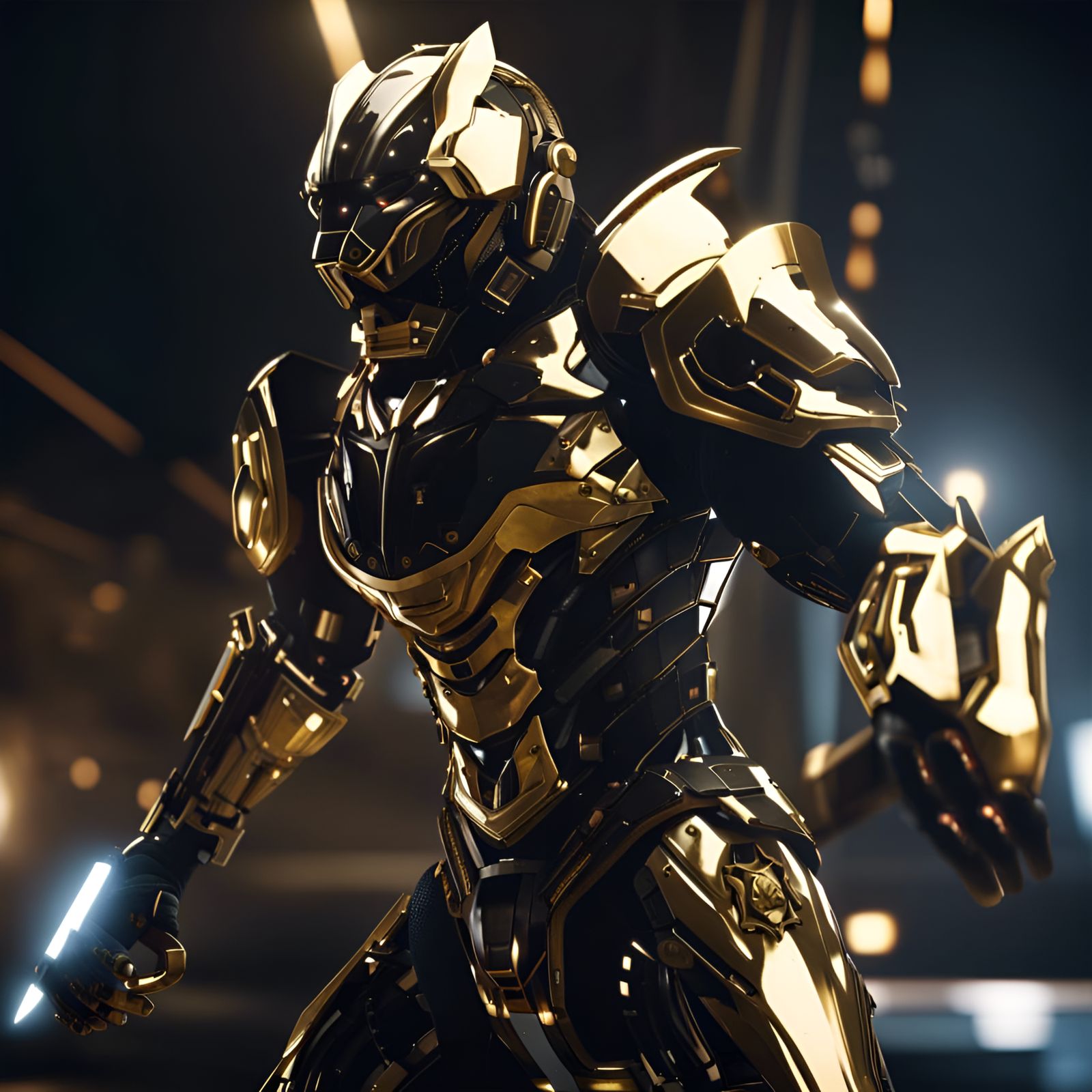Epic Lion armour black gold knight - AI Generated Artwork - NightCafe ...