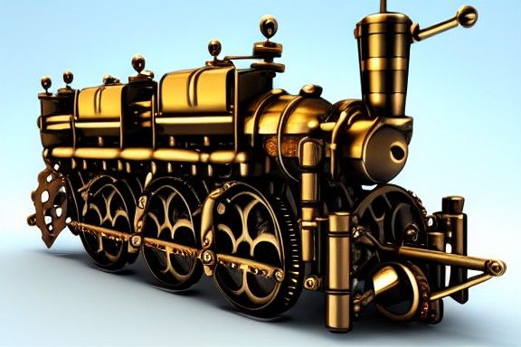 steampunk engine 3d