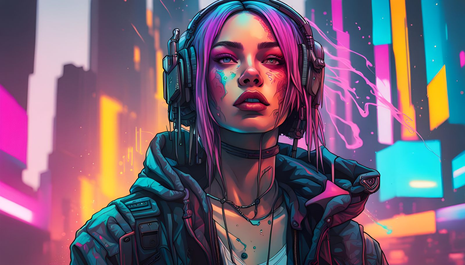 Cyberpunk girl - AI Generated Artwork - NightCafe Creator