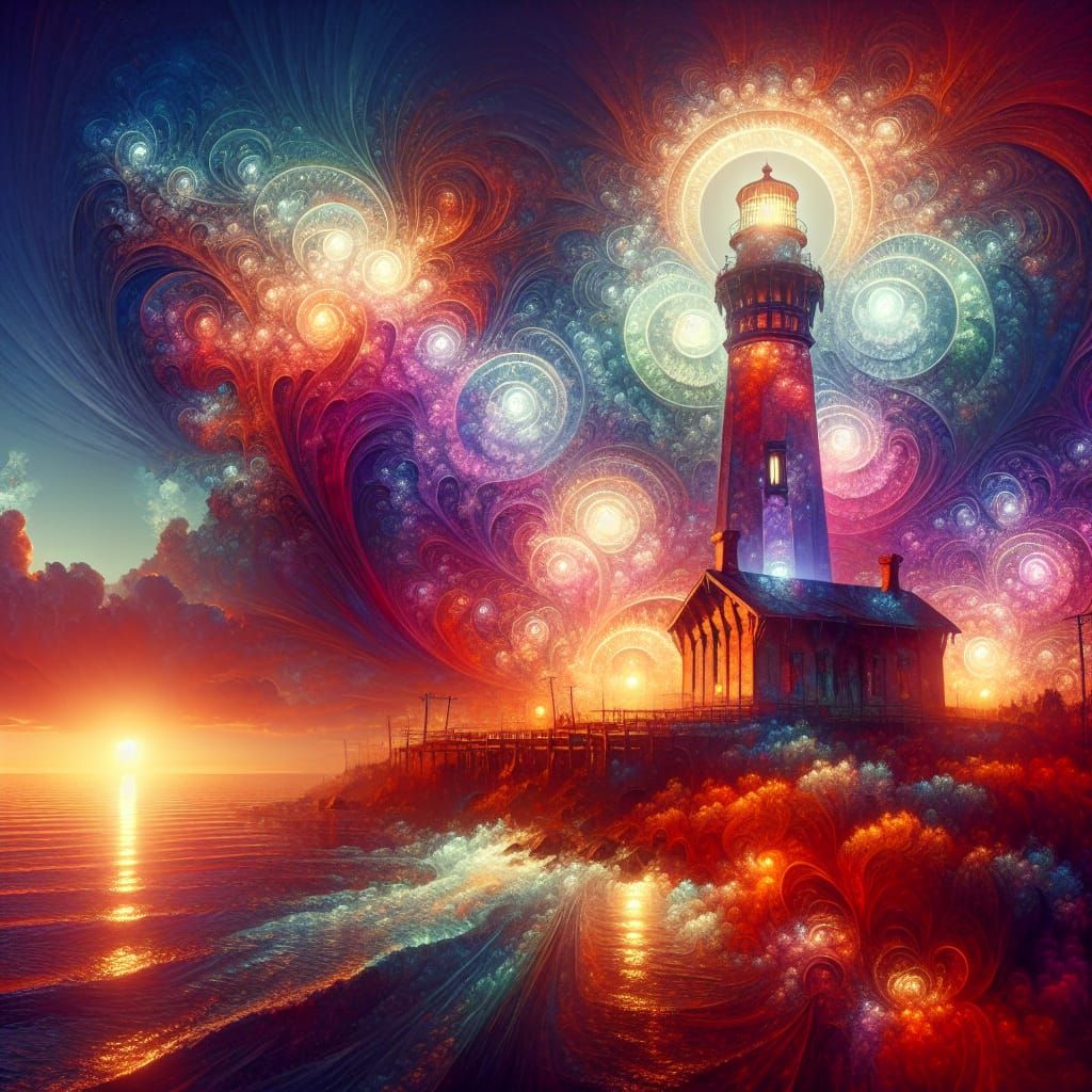 Watercolor lighthouse