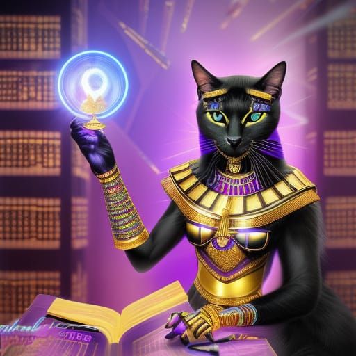 Cyberpunk Bastet #3 - AI Generated Artwork - NightCafe Creator