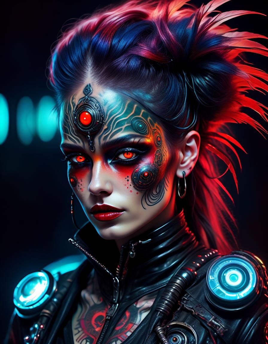 Biopunk portrait - AI Generated Artwork - NightCafe Creator