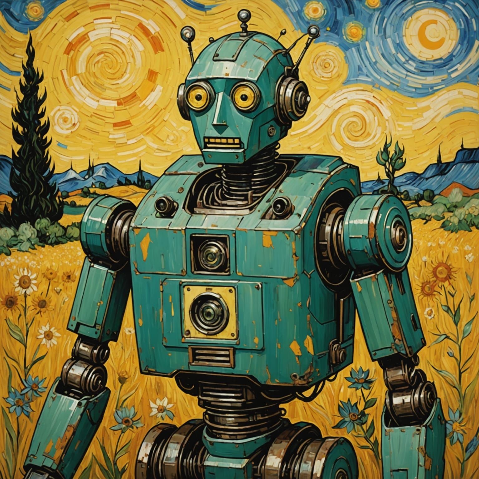 Robot, by von Gogh   by @Mr Mrs Meadows