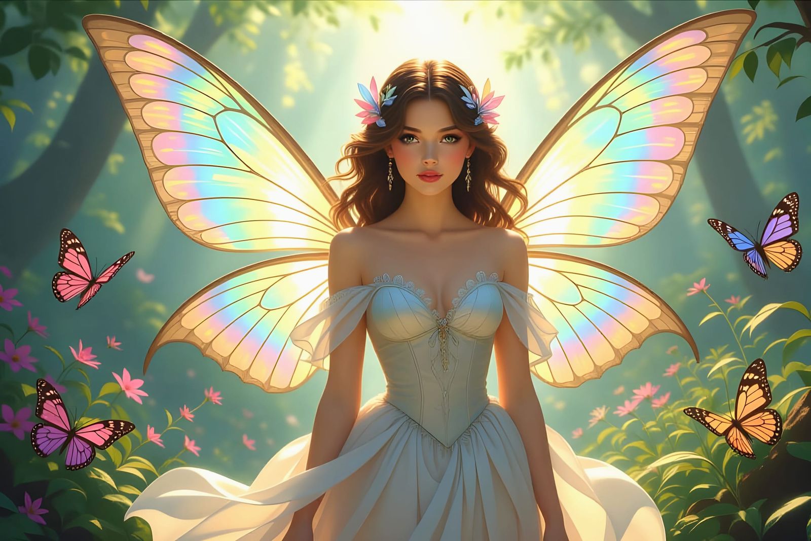 Fairy with Iridescent Wings  by @Gary Murakami