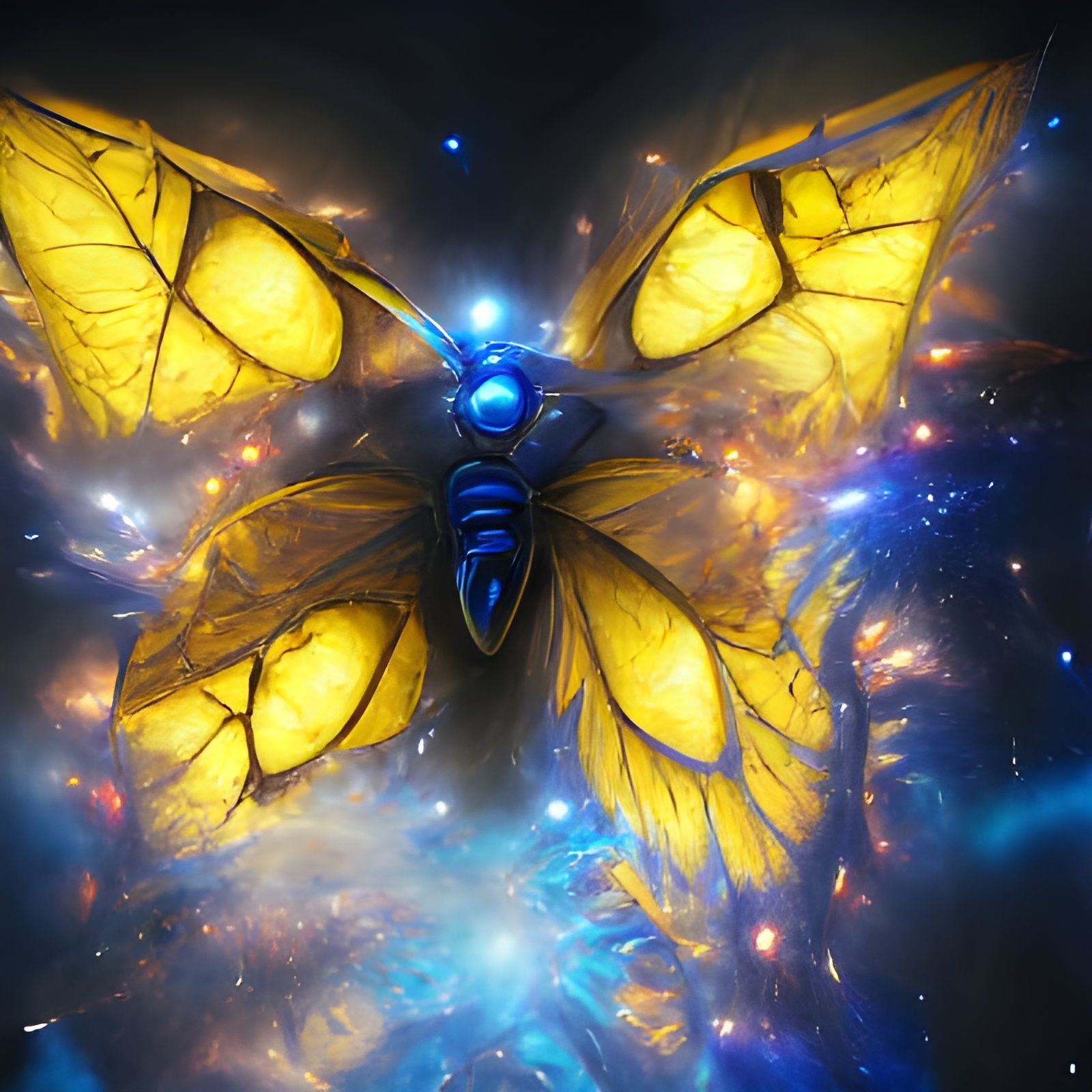 Illuminated butterfly guardian AI Generated Artwork NightCafe Creator