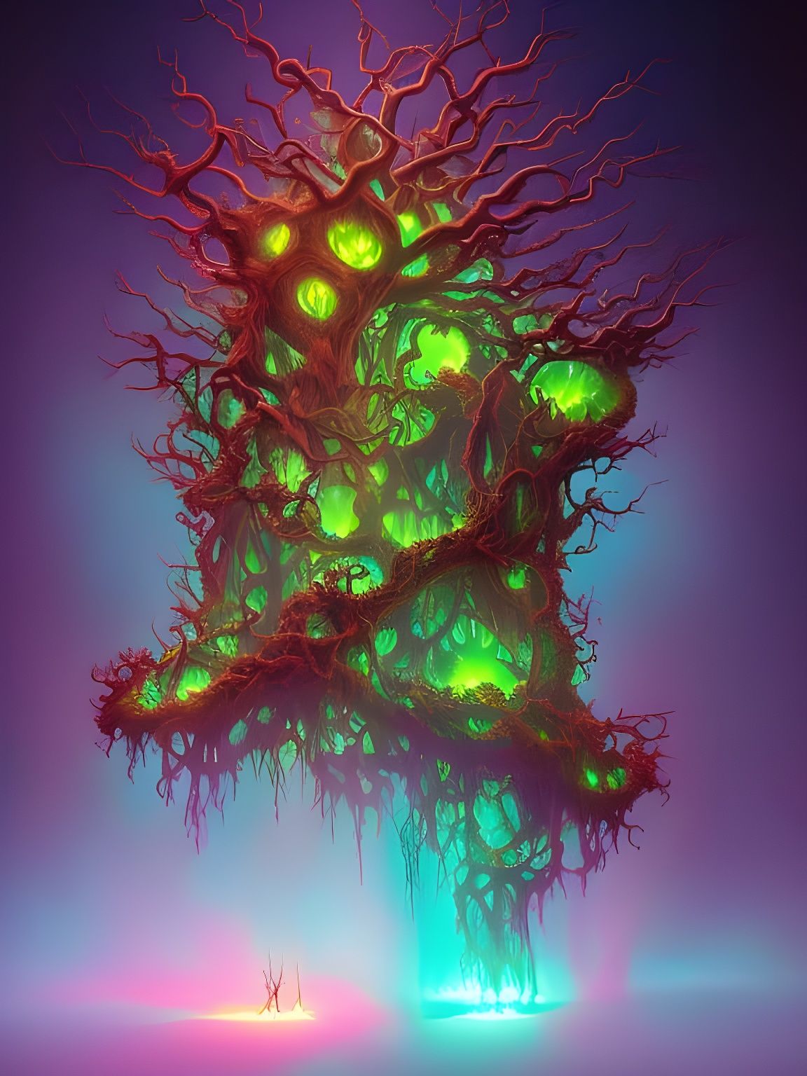 Wise Mystical Tree is evil - AI Generated Artwork - NightCafe Creator