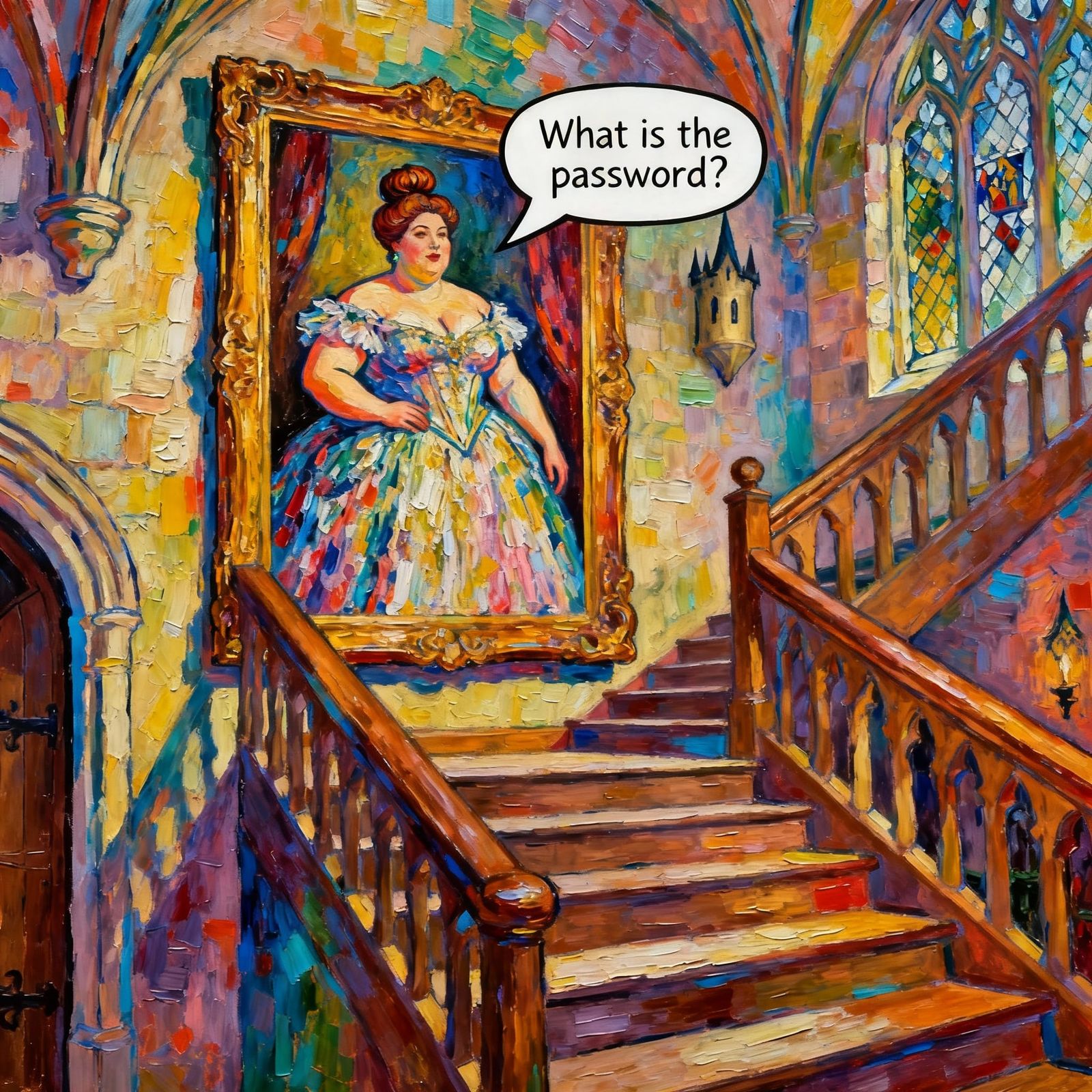 Making Magic Quest, Day 7: Magical Artists, "What is the password?", she says.