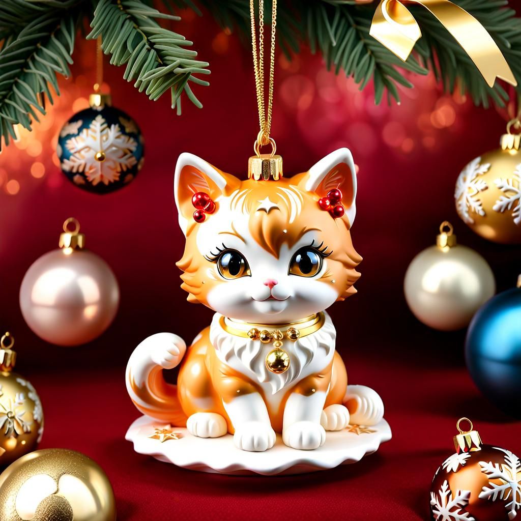 Christmas Cat Ornament