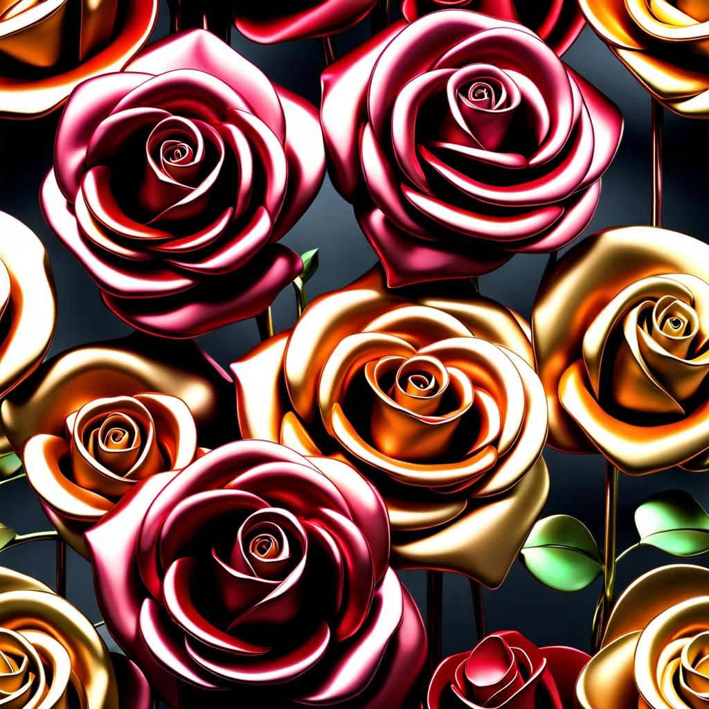 metal roses