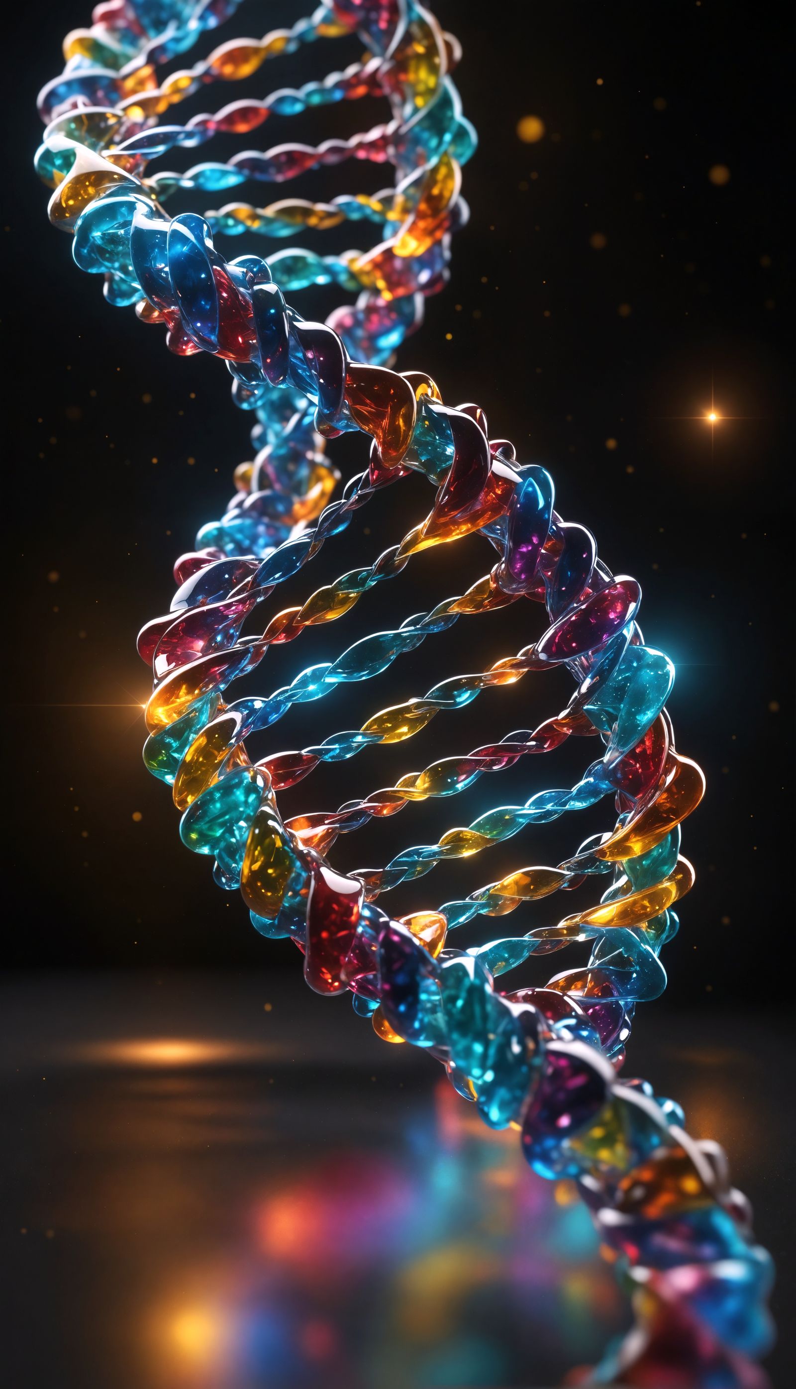 Celestial Helix: Life Forged in Enameled Glass 4K