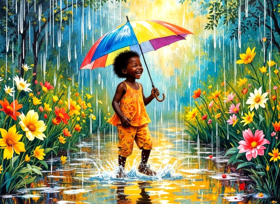 A Joyful Puddle Moment  by @nafri